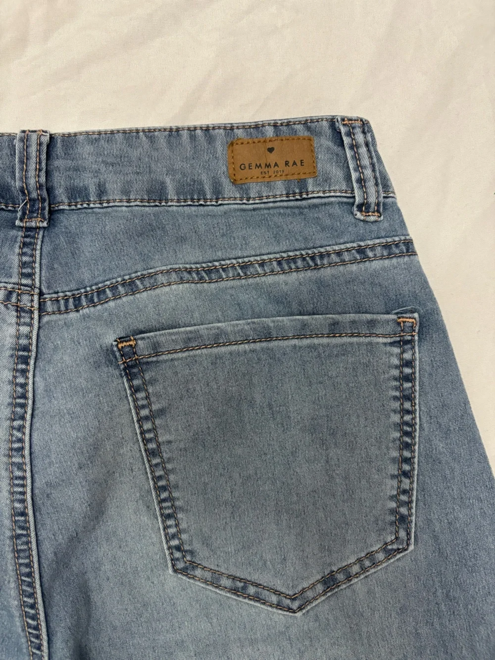 Gemma Rae Women's Light Wash Wide Leg Jeans